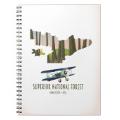 Superieure nationale  kaart voor bossen in Minneso Notitieboek (Voorkant)