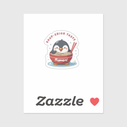 Superieure soepsmaak schattige pinguïn sticker (Vel)