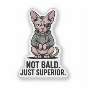 Superieure Sphynx Kat Houding Illustratie Sticker