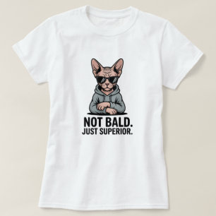 Superieure Sphynx Kat Sarcastische Attitude Kunst T-shirt