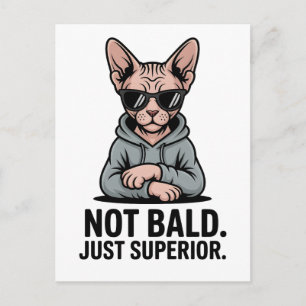Superieure Sphynx Kat Sarcastische Houding Kunst Feestdagenkaart