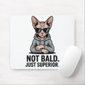 Superieure Sphynx Kat Sarcastische Houding Kunst Muismat (Met muis)