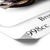 Superieure SS100-motorfiets - Afdruk op A3-formaat Poster (Hoek)