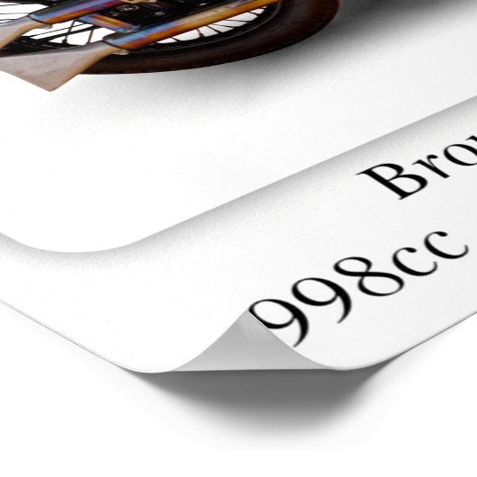 Superieure SS100-motorfiets - Afdruk op A3-formaat Poster (Hoek)