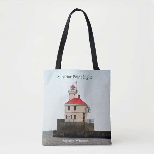 Superieure vuurtoren over de hele canvas tas (Voorkant)