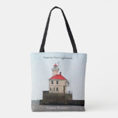 Superieure vuurtoren over de hele canvas tas (Achterkant)