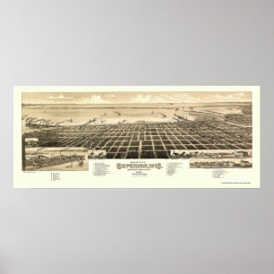 Superieure WI Panorama - 1883 Poster