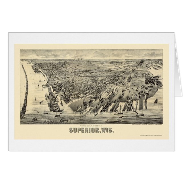 Superieure, WI Panorama - 1890 (Voorkant Horizontaal)