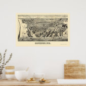 Superieure, WI Panorama - 1890 Poster (Keuken)