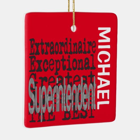 Superintendent Extraordinaire CUSTOM Keramisch Ornament (Rechts)