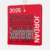 Superintendent Extraordinaire CUSTOM Keramisch Ornament (Links)