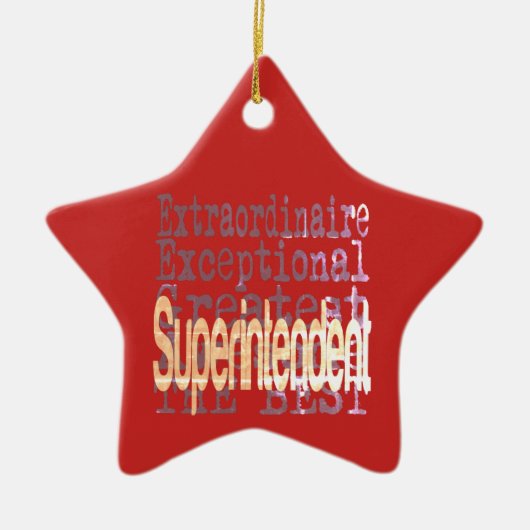 Superintendent Extraordinaire Keramisch Ornament (Voorkant)
