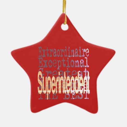 Superintendent Extraordinaire Keramisch Ornament (Achterkant)