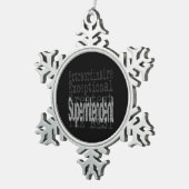 Superintendent Extraordinaire Tin Sneeuwvlok Ornament (Rechts)