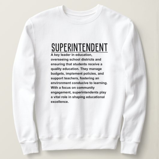 Superintendent Trui (Design voorkant)