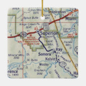 Superior Arizona  Map Keramisch Ornament (Achterkant)