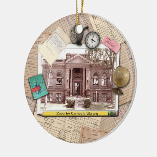  SUperior Carnegie Library Keramisch Ornament (Links)