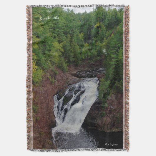 Superior Falls-werpdeken Deken (Voorkant Verticaal)