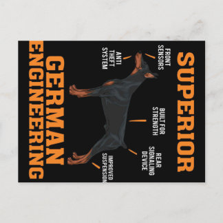Superior German Engineering Artful Doberman Dog Feestdagenkaart
