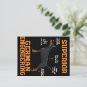 Superior German Engineering Artful Doberman Dog Feestdagenkaart (Staand voorkant)