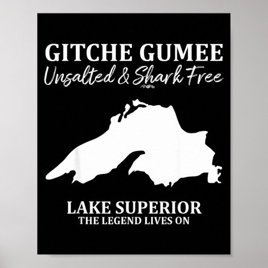 Superior, Great Lake, Gitche Gumee Apparel Lakes Poster (Voorkant)