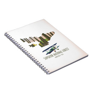 Superior nationaal bos Minnesota vintage kaart Notitieboek
