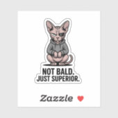 Superior Sphynx Cat Attitude Illustration Sticker (Vel)