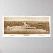 Superior, WI - Duluth, MN Panoramic Map - 1915 Poster (Voorkant)