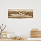 Superior, WI - Duluth, MN Panoramic Map - 1915 Poster (Keuken)