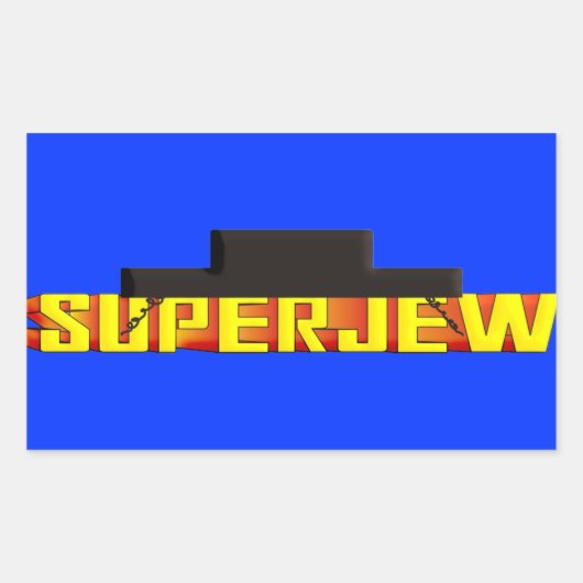 SuperJew Rechthoekige Sticker (Voorkant)