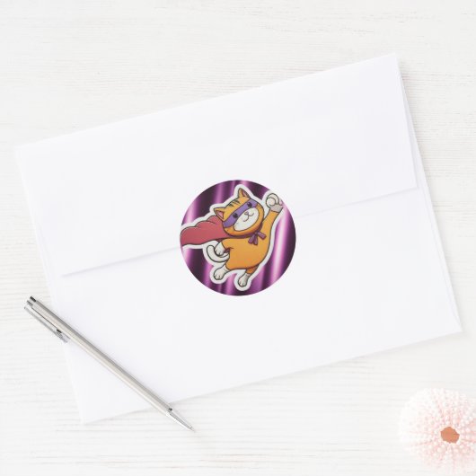 superkat ronde sticker (Envelop)