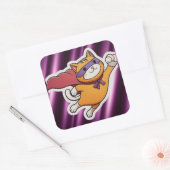 superkat vierkante sticker (Envelop)