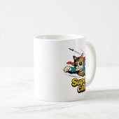 Superkat Vliegt met Vis Koffiemok (Voorkant rechts)