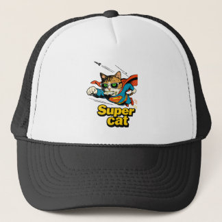 Superkat Vliegt met Vis Trucker Pet