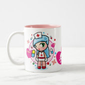 superkawaii tweekleurige koffiemok (Links)