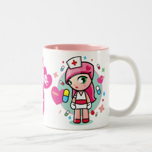 superkawaii tweekleurige koffiemok
