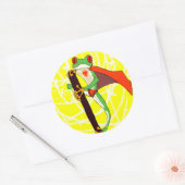 superkikker ronde sticker (Envelop)