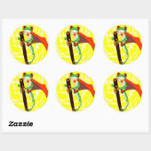 superkikker ronde sticker (Vel)