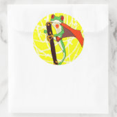 superkikker ronde sticker (Tas)