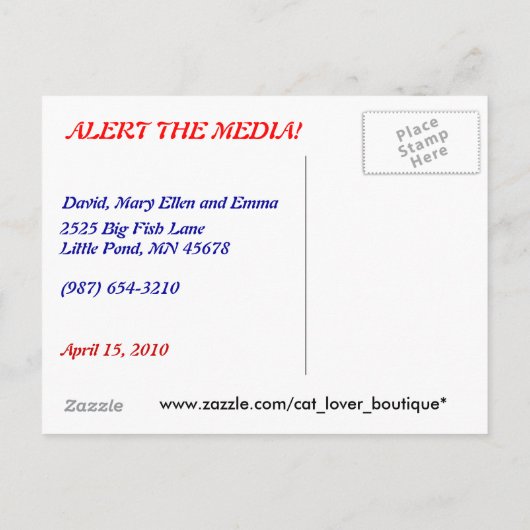 Superkitty adreswijziging aankondigingskaart (Achterkant)