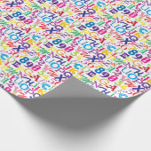 Superkleurige ABC's en 123s Cadeaupapier (Hoek)