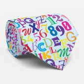 Superkleurige ABC's en 123s Stropdas (Opgerold)