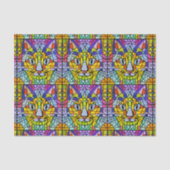 Superkleurige katten - MozaïekKatten ontkoppelen Tissuepapier (Voorkant)