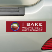 Superkracht (Cupcake) Bumpersticker (Op auto)