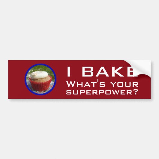 Superkracht (Cupcake) Bumpersticker (Voorkant)