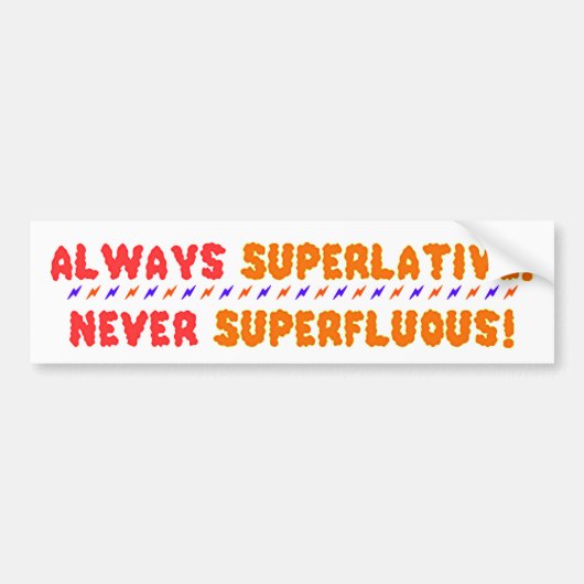 Superlatieve Bumpersticker (Voorkant)