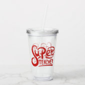 Superleraar Acryl Drinkbeker (Achterkant)