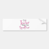 Superleraar Bumpersticker (Voorkant)