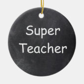 Superleraar-chalkboardontwerp — ideaal keramisch ornament (Voorkant)