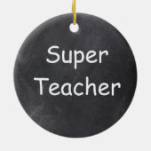 Superleraar-chalkboardontwerp — ideaal keramisch ornament (Achterkant)